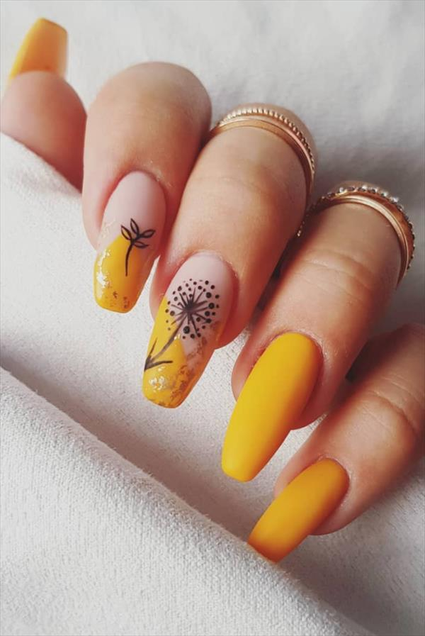 High-end Acrylic Yellow Nails For Your Summer Nails Design - Fashion Lady Style | Yellow nails, Summer nail design, Acrylic yellow nails