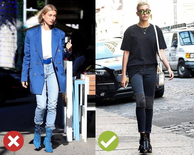 Hãy tránh kiểu diện quần jeans + boots thấp cổ này nếu các nàng không muốn vóc dáng bị dìm “tơi tả”