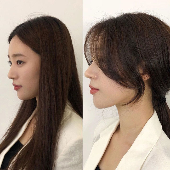 Top 25+ kiểu tóc giả nữ nguyên đầu mái bay Hàn Quốc đẹp nhất 2021