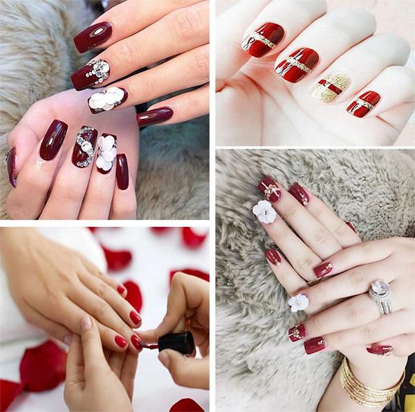 50 mẫu nail màu đỏ đẹp và sang trọng được yêu thích nhất  Enailvn  Top  1 chăm sóc và làm đẹp nail  móng tay  móng chân