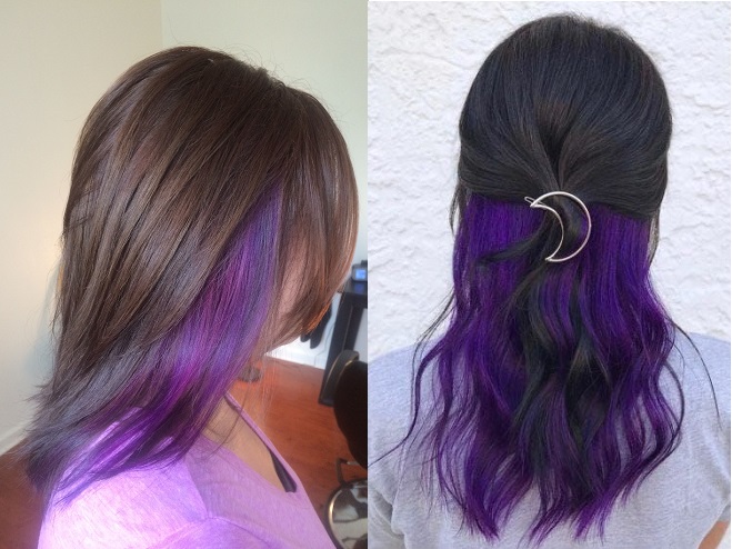 Nhuộm tóc highlight màu tím – 14 cách phối màu ảo diệu, trendy nhất hiện nay - Nghe Thuat 365