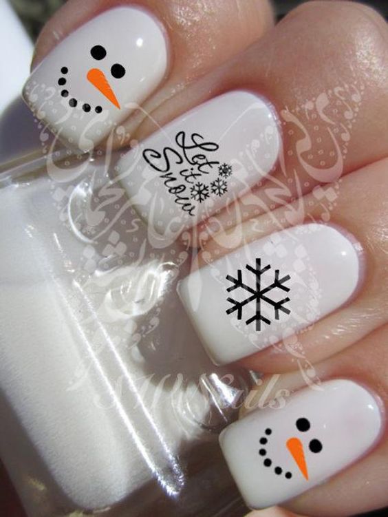 Mẫu nail bông tuyết giúp móng tay của bạn thêm dễ thương hơn