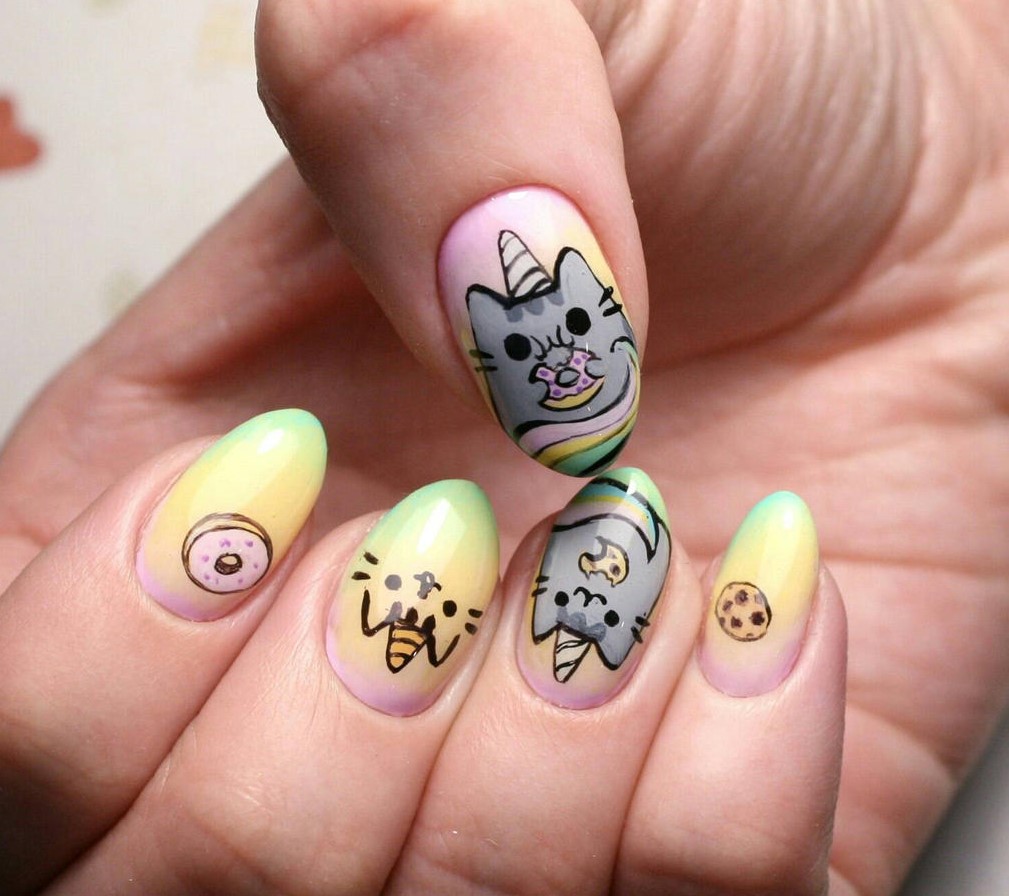 Giảm giá Sticker dán móng tay làm nail hoạt hình ngộ nghĩnh siêu cute   BeeCost