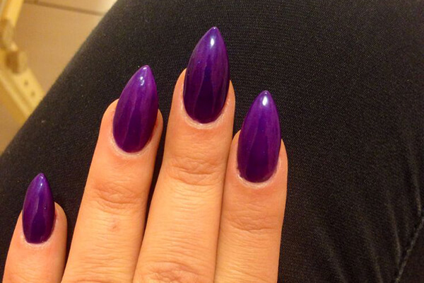 purple sharp nail đẹp