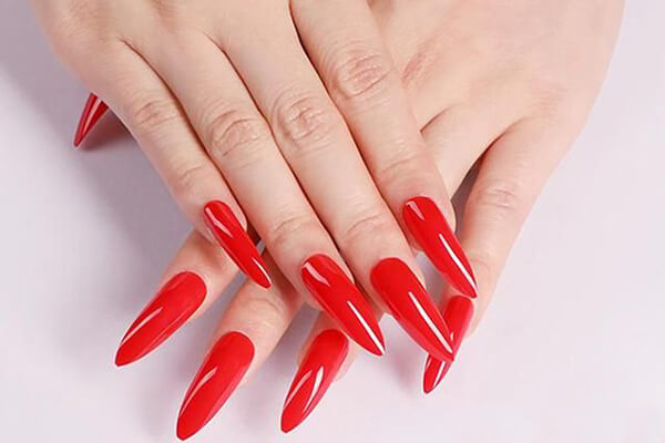 red sharp nail