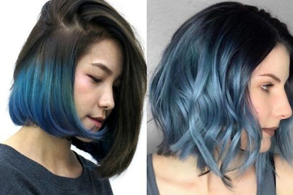 20 Mẫu tóc highlight xanh dương, xanh khói, xanh rêu "hot trend"