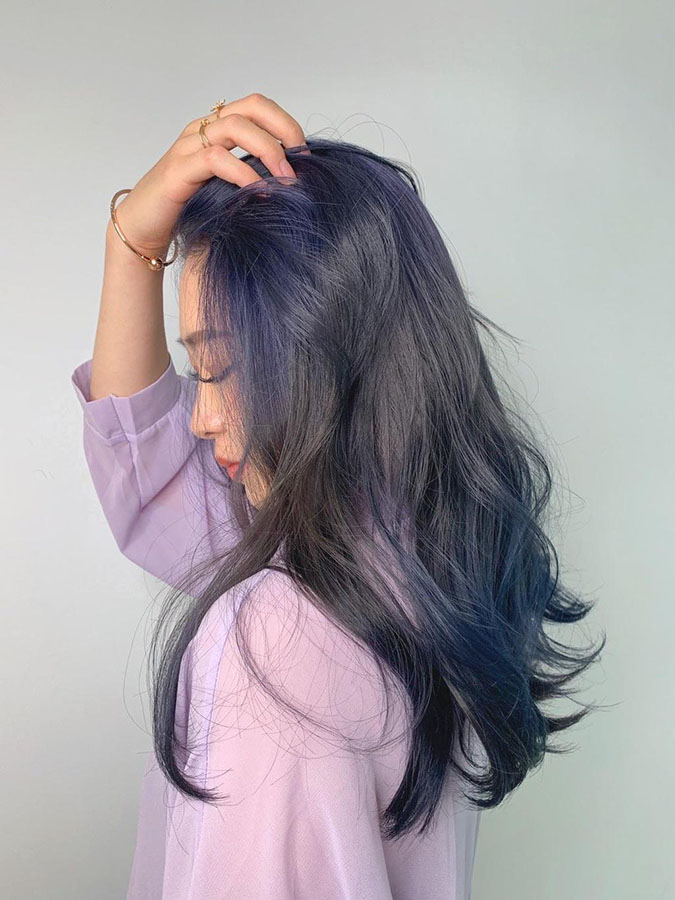 7 kiểu nhuộm tóc màu xanh dương hot trend đẹp tựa nữ thần