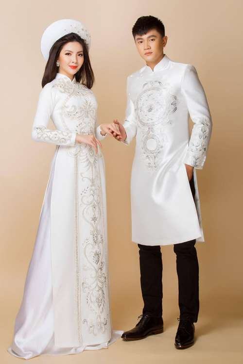 Các mẫu áo dài cưới màu trắng được yêu thích nhất năm 2020