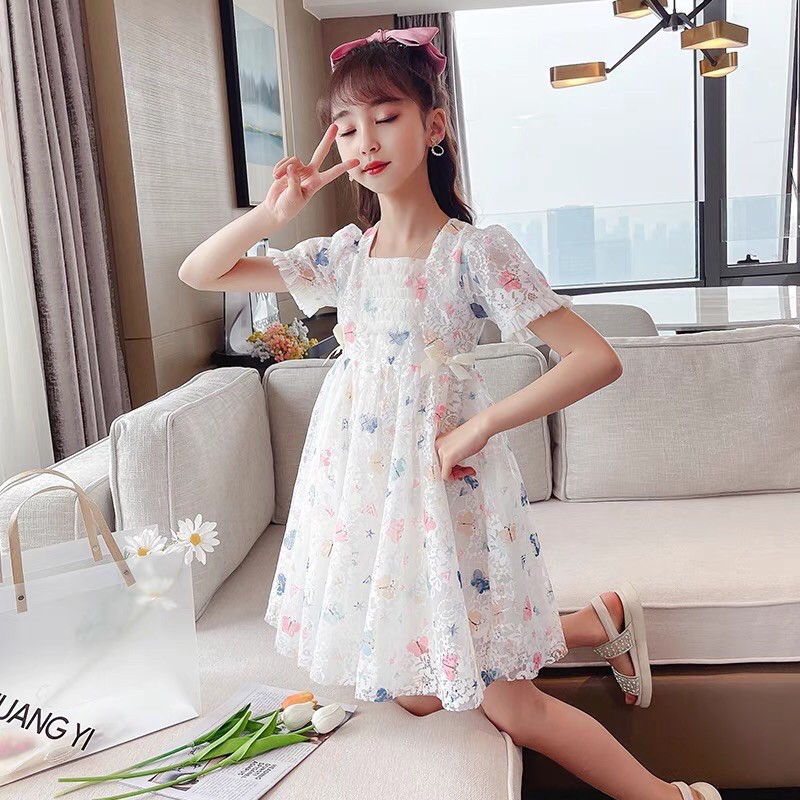 Váy ren tiểu thư cực xinh cho bé gái lớn size đại [15-45kg] - kèm ảnh thật | Shopee Việt Nam